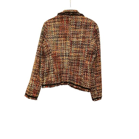 Sag Harbor Women's Tweed Blazer Jacket Size 12 Multicolor Business - Picture 3 of 4